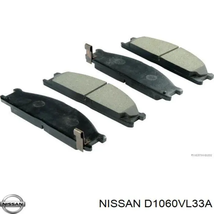 D1060VL33A Nissan колодки гальмівні передні, дискові