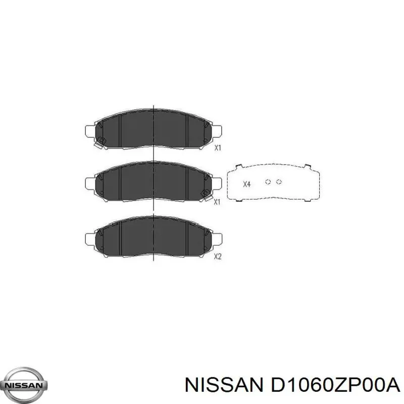Гальмівні колодки Nissan/Infiniti D1060ZP00A ціна, від 26.60 USD