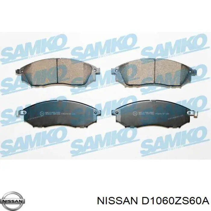 Купити D1060ZS60A Nissan/Infiniti Колодки гальмівні передні, дискові