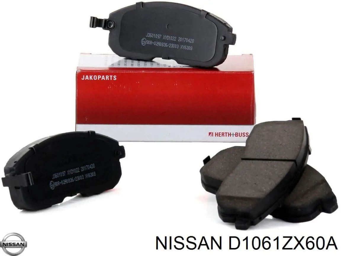 Передні тормозні колодки D1061ZX60A Nissan/Infiniti