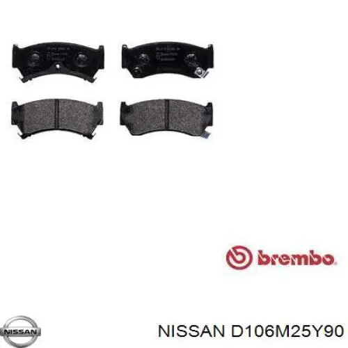 Гальмівні колодки Nissan/Infiniti D106M25Y90 ціна, від 16.20 USD