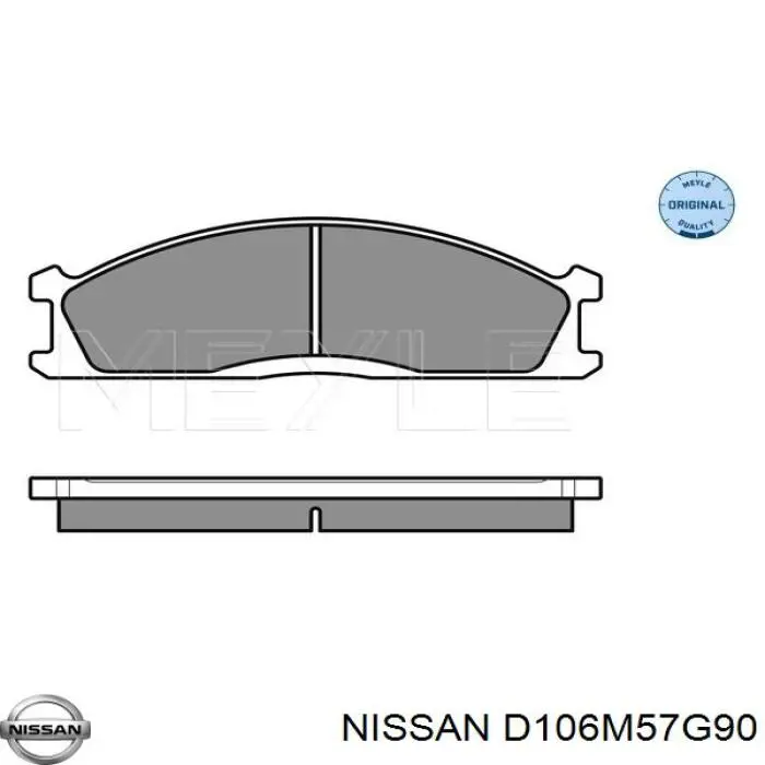 Гальмівні колодки Nissan/Infiniti D106M57G90 ціна, від 23.97 USD