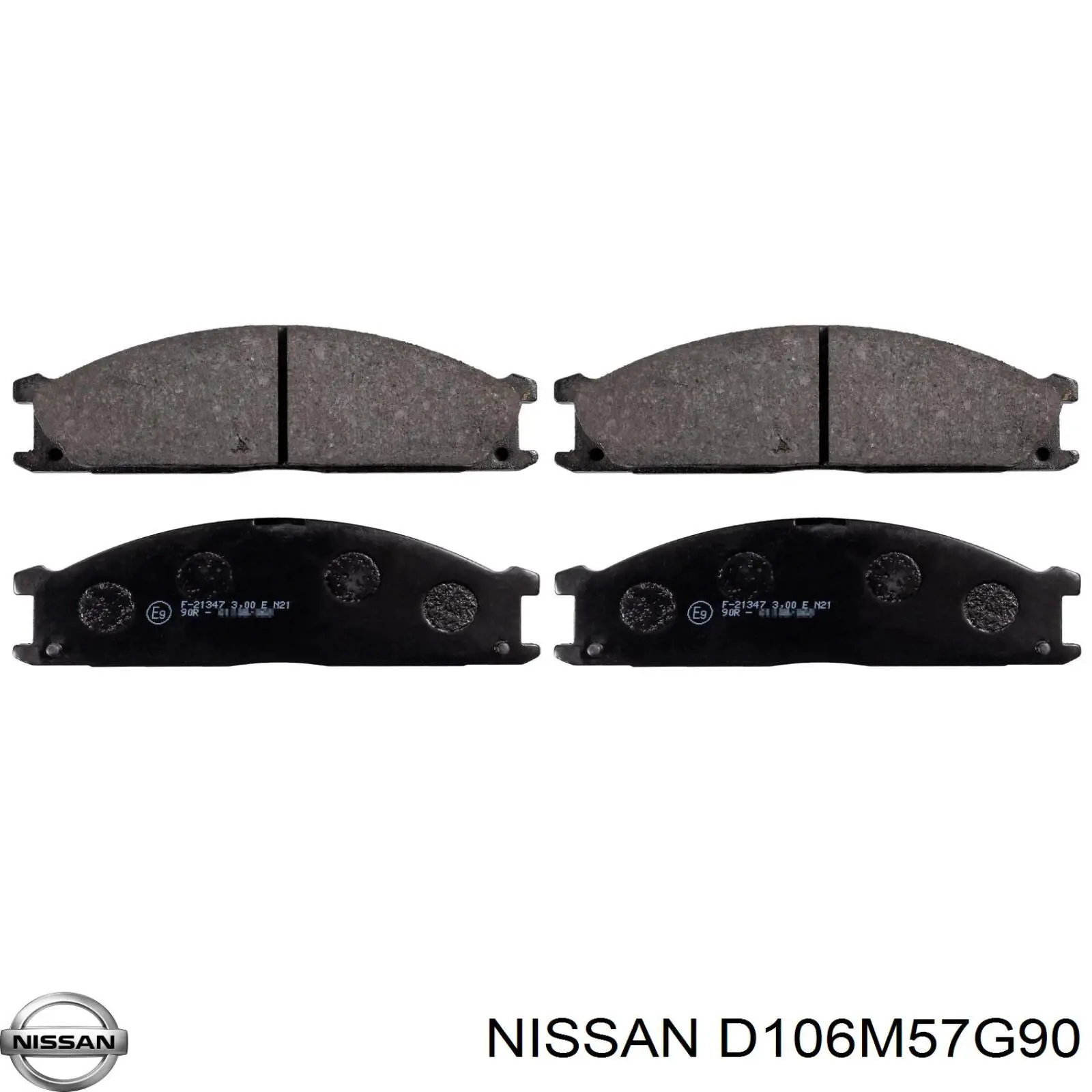 Купити D106M57G90 Nissan/Infiniti Колодки гальмівні передні, дискові