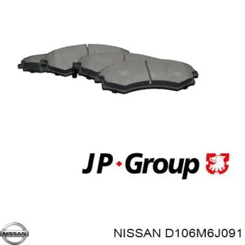 Купити D106M6J091 Nissan/Infiniti Колодки гальмівні передні, дискові