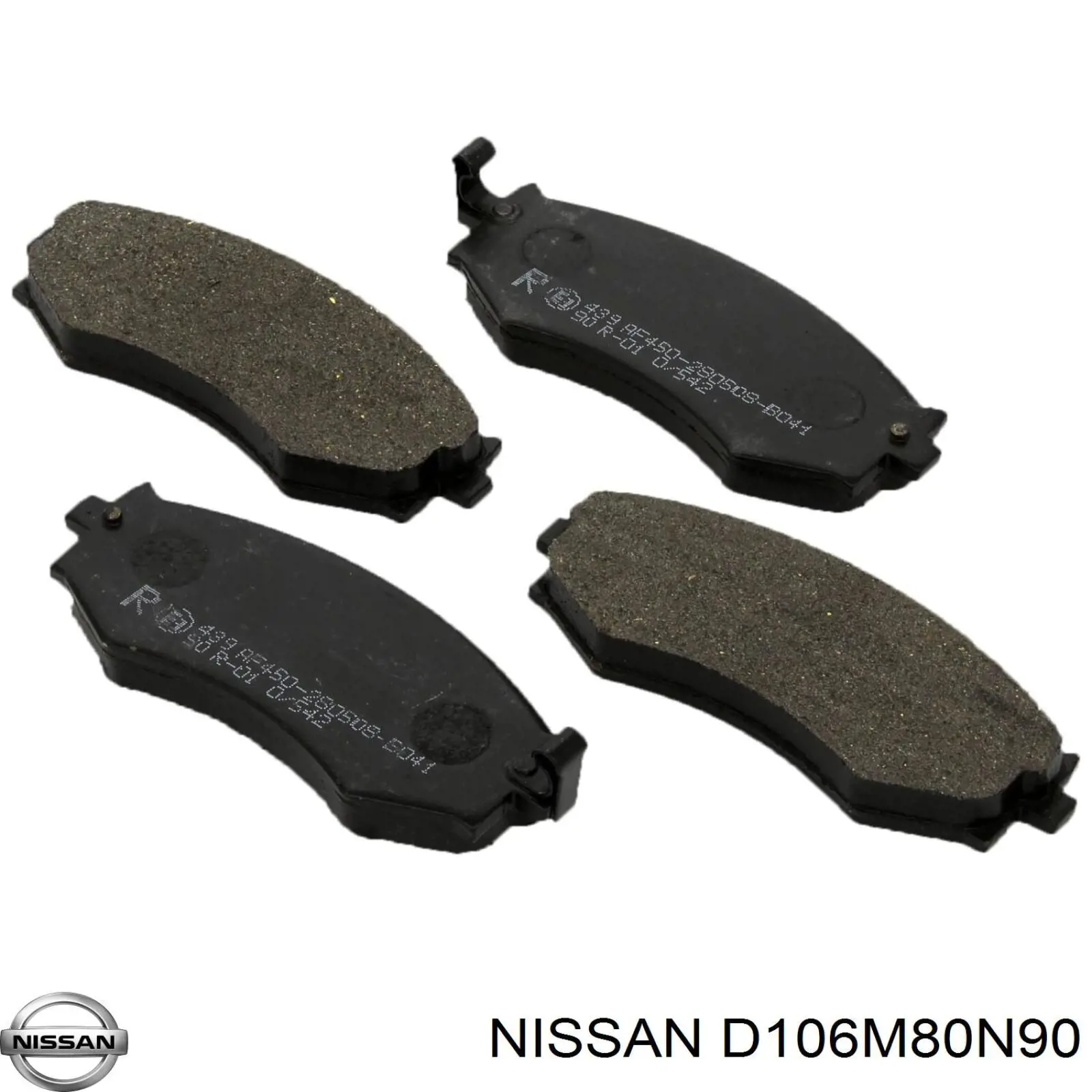D106M80N90 Nissan колодки гальмівні передні, дискові