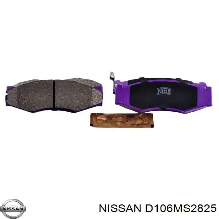 Купити D106MS2825 Nissan/Infiniti Колодки гальмівні передні, дискові