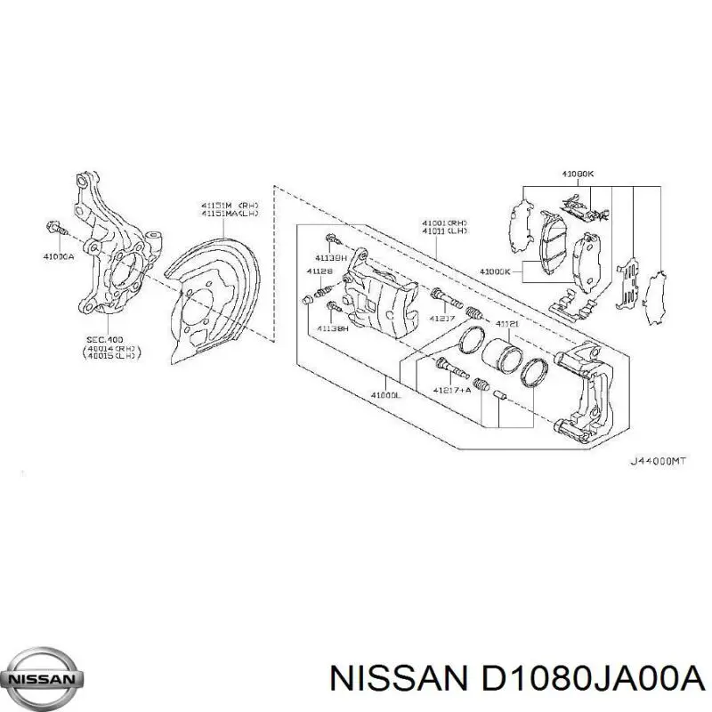  D1080JA00A Nissan