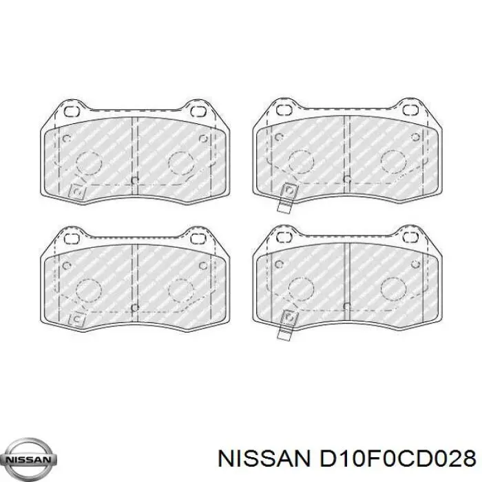 Купити D10F0CD028 Nissan/Infiniti Колодки гальмівні передні, дискові