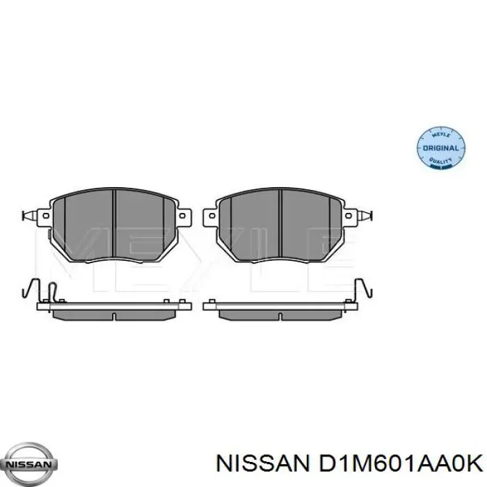 Купити D1M601AA0K Nissan/Infiniti Колодки гальмівні передні, дискові
