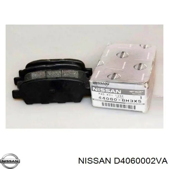 D4060002VA Nissan колодки гальмові задні, дискові