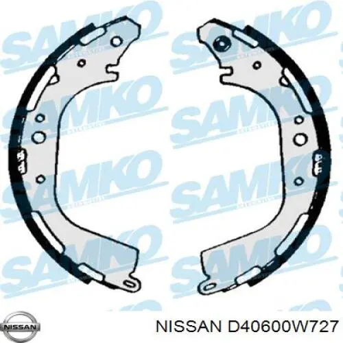 Купити D40600W727 Nissan/Infiniti Колодки гальмові задні, барабанні