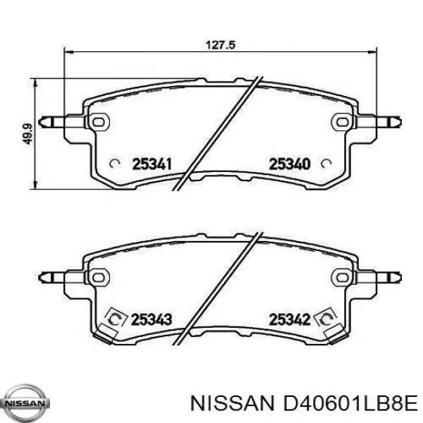 Задні гальмівні колодки Nissan/Infiniti D40601LB8E ціна, від 31.46 USD