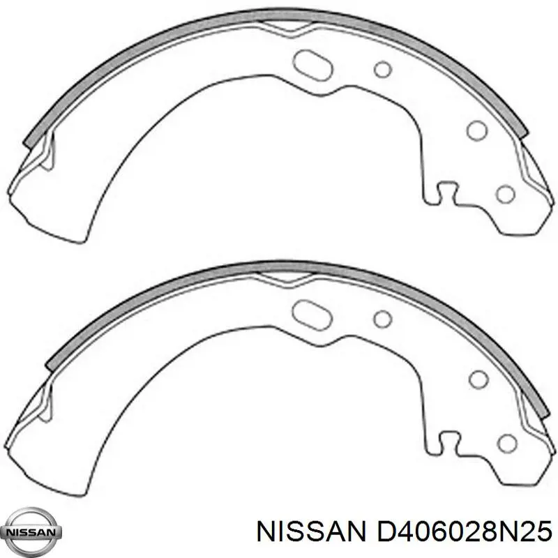 Колодки гальмові задні, барабанні Nissan/Infiniti D406028N25 ціна, від 30.64 USD