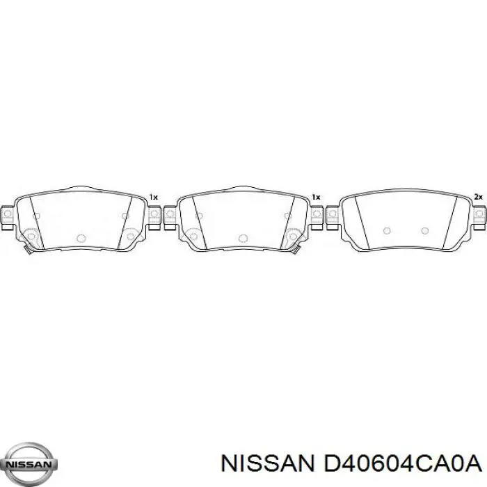 Купити D40604CA0A Nissan/Infiniti Задні колодки