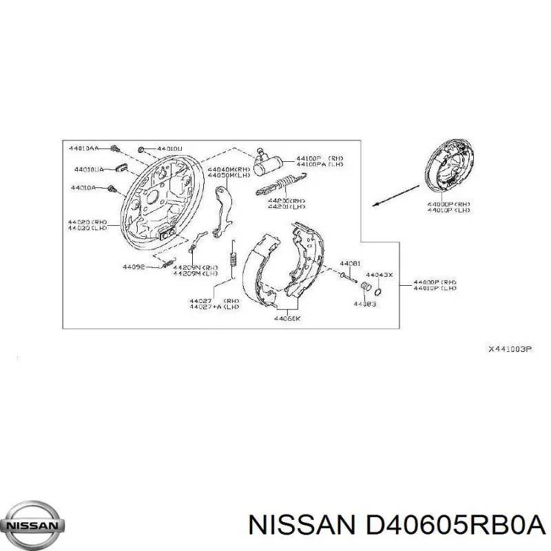  D40605RB0A Nissan