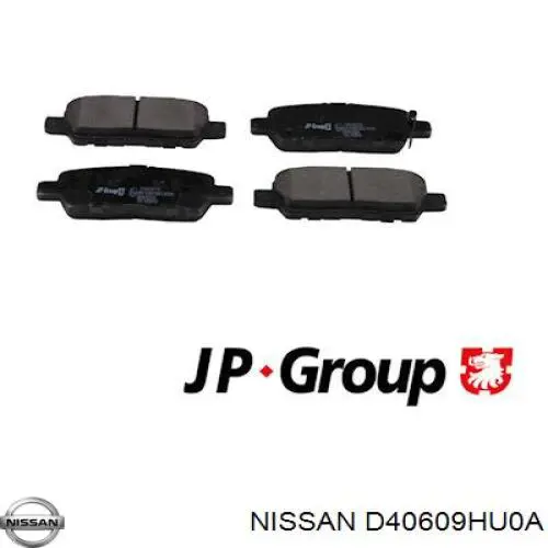 Задні гальмівні колодки Nissan/Infiniti D40609HU0A ціна, від 18.36 USD