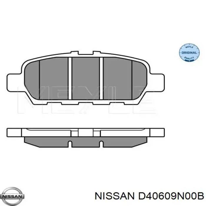 Задні гальмівні колодки Nissan/Infiniti D40609N00B ціна, від 19.04 USD