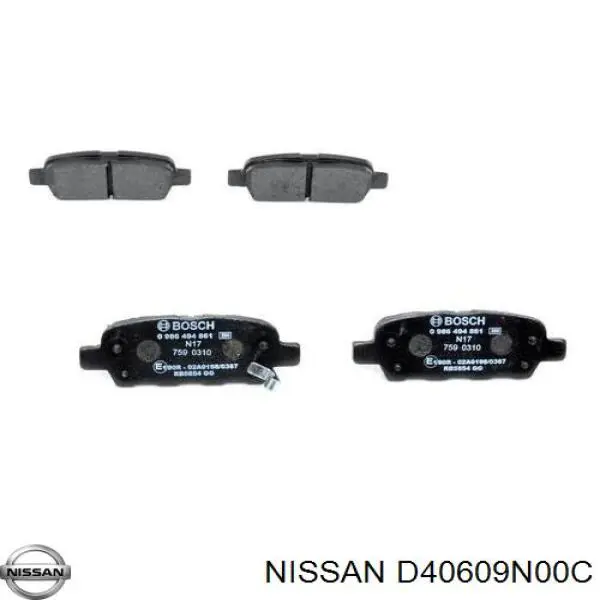 Задні гальмівні колодки Nissan/Infiniti D40609N00C ціна, від 23.74 USD