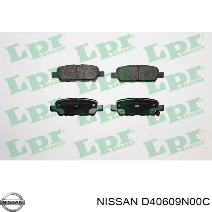 Колодки гальмові задні, дискові D40609N00C Nissan