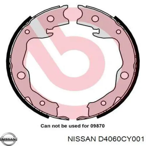 D4060CY001 Nissan/Infiniti Гальмівні колодки ручника