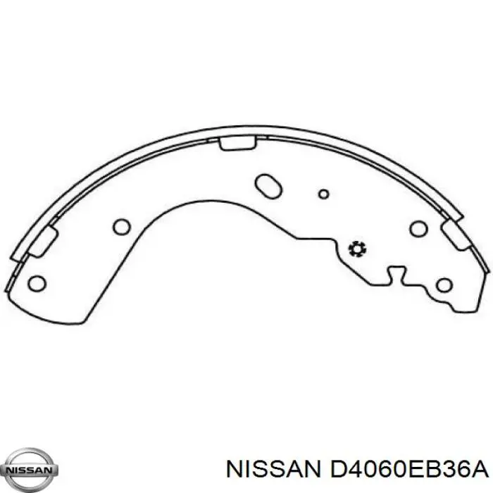 Купити D4060EB36A Nissan/Infiniti Колодки гальмові задні, барабанні