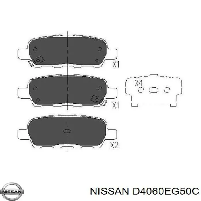 Купити D4060EG50C Nissan/Infiniti Задні колодки