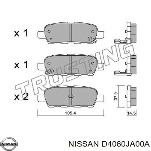 Купити D4060JA00A Nissan/Infiniti Задні колодки