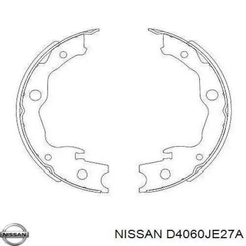 Колодки ручника / стоянкового гальма Nissan/Infiniti D4060JE27A ціна, від 15.38 USD