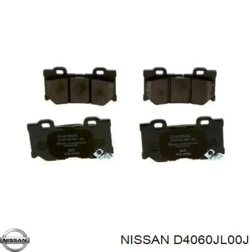 Задні гальмівні колодки Nissan/Infiniti D4060JL00J ціна, від 30.40 USD