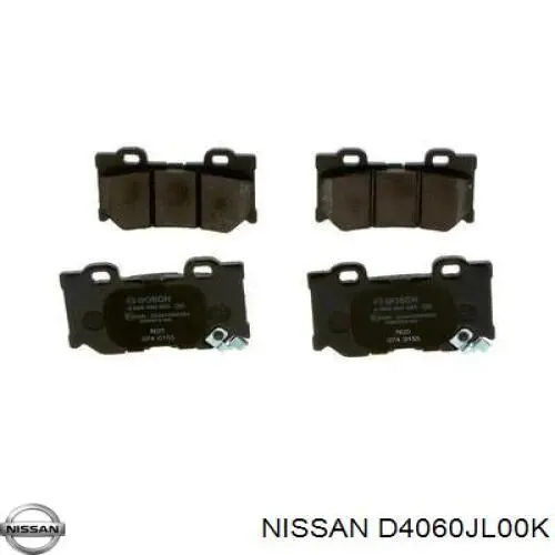 Задні гальмівні колодки Nissan/Infiniti D4060JL00K ціна, від 30.15 USD