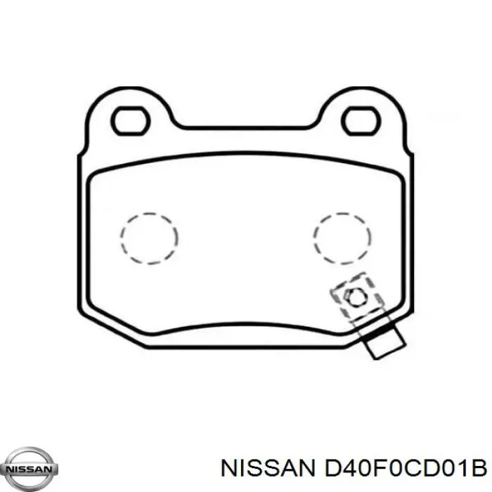 D40F0CD01B Nissan/Infiniti Колодки гальмівні задні, дискові