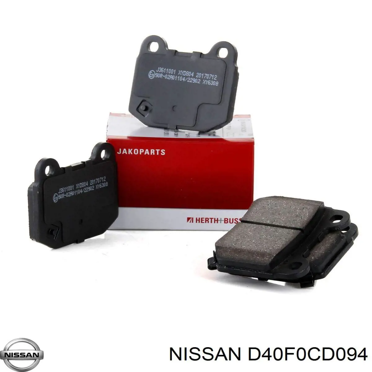 Колодки гальмові задні, дискові D40F0CD094 Nissan