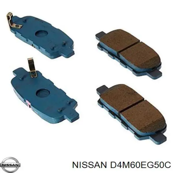 D4M60EG50C Nissan колодки гальмові задні, дискові