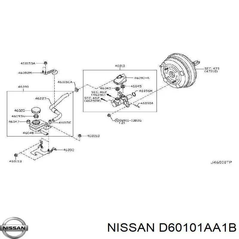 Циліндр гальмівний, головний Nissan Murano (Z51) (Нісан Мурано)