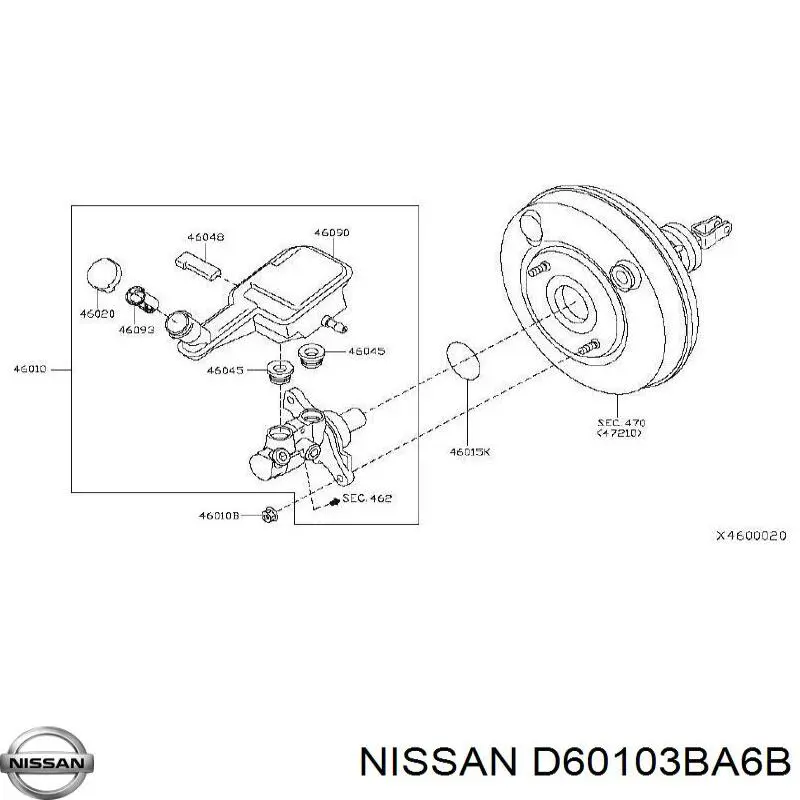 Купити D60103BA6B Nissan/Infiniti 