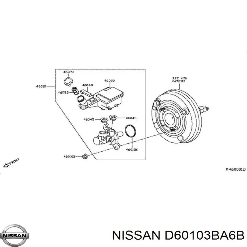  Nissan/Infiniti D60103BA6B ціна, від 19.05 USD