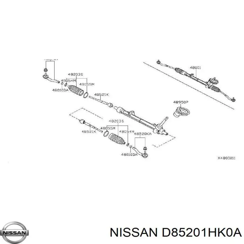 Наконечник тяги рульової r nissan note versa 12- (вир-во ctr) на Nissan Versa N17