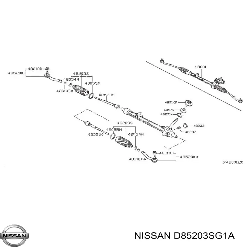 Купити D85203SG1A Nissan/Infiniti Рульовий наконечник