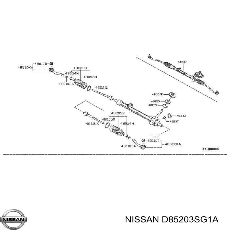 Наконечник рульовий Nissan/Infiniti D85203SG1A ціна, від 14.92 USD