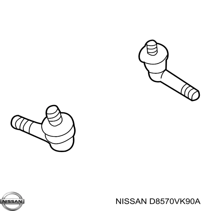 Накінечник рульової тяги, внутрішній, лівий D8570VK90A Nissan/Infiniti