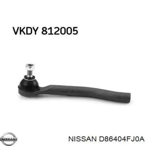 Купити D86404FJ0A Nissan/Infiniti Тяга рульова в зборі, ліва