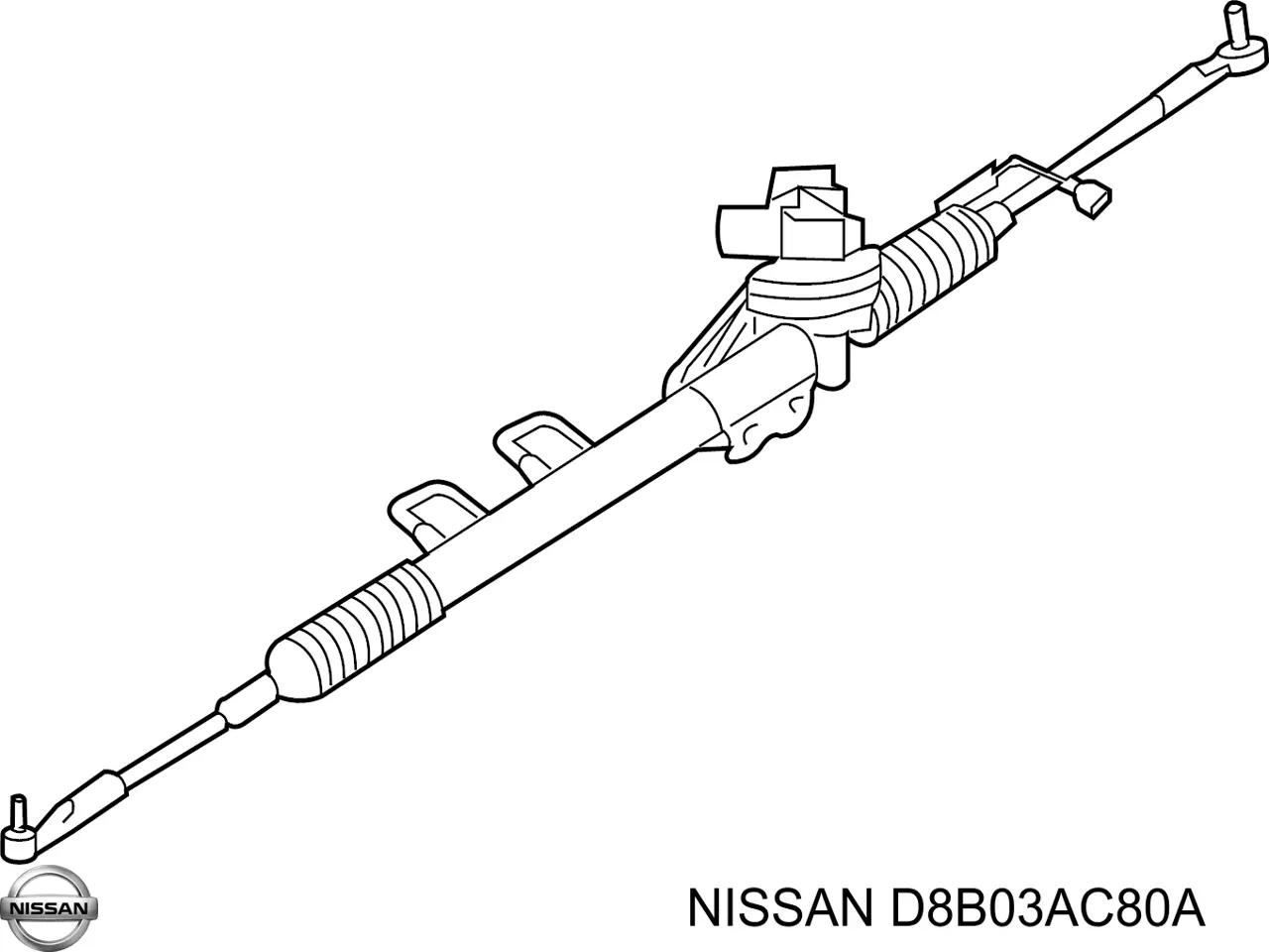 Пильник рульового механізму/рейки, лівий 48203VG025 Nissan/Infiniti