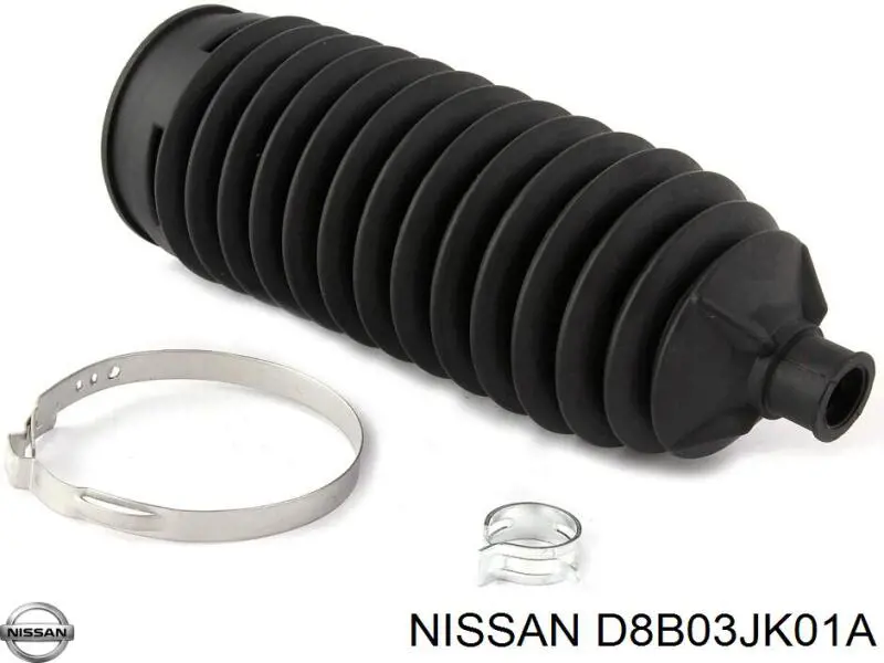 D8B03JK01A Nissan пильник рульового механізму/рейки