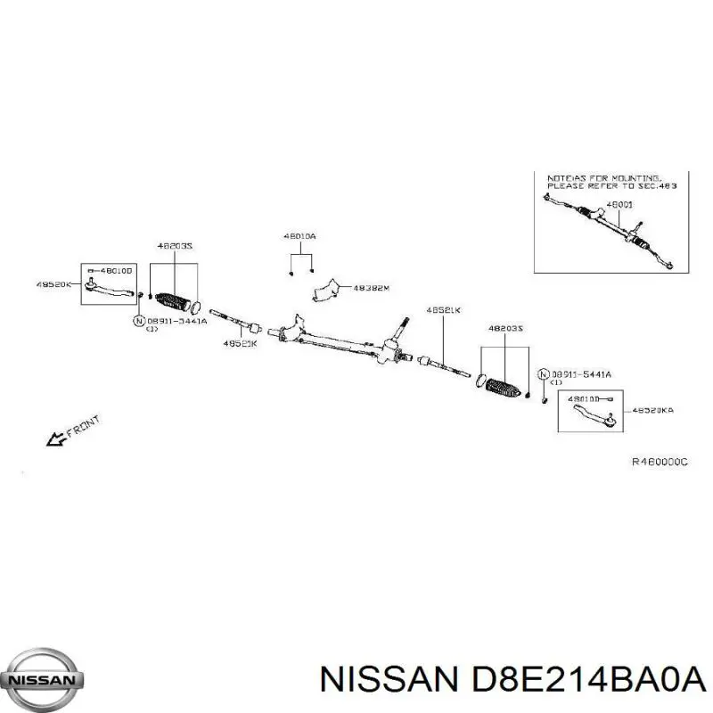 Рульова тяга D8E214BA0A Nissan/Infiniti