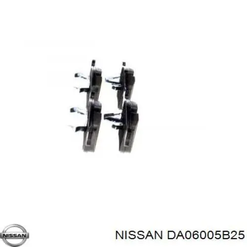 Колодки гальмівні передні, дискові DA06005B25 Nissan