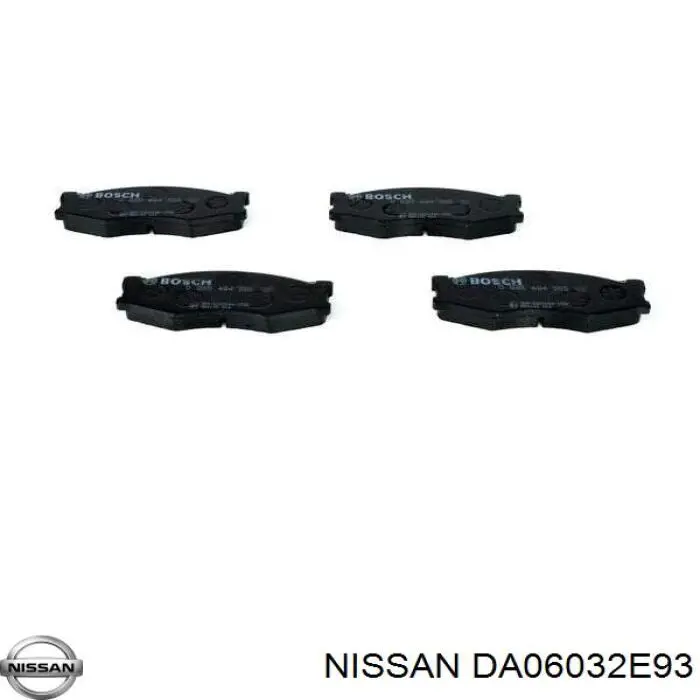 Колодки гальмівні передні, дискові DA06032E93 Nissan