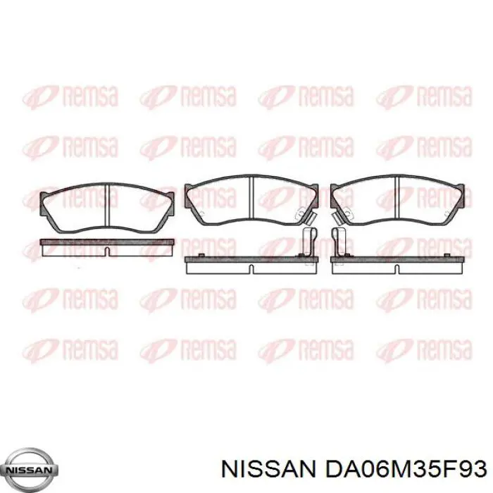 DA06M35F93 Nissan колодки гальмівні передні, дискові