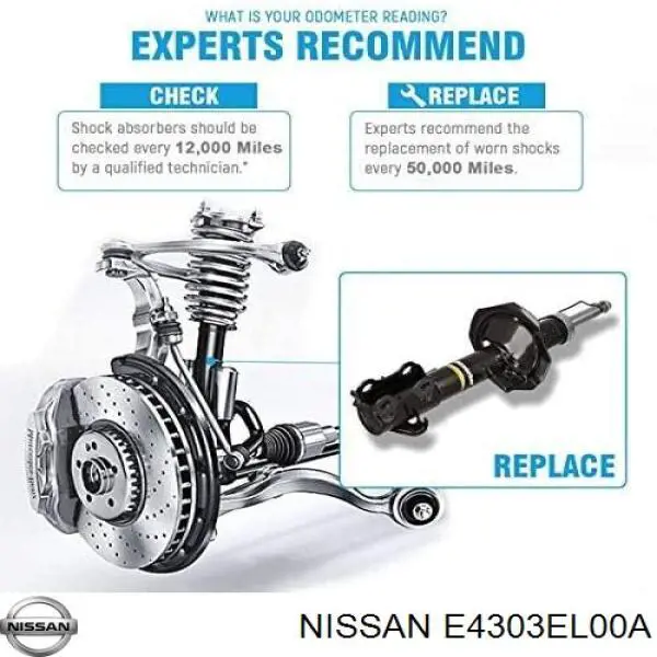 Купити E4303EL00A Nissan/Infiniti Амортизатора передній лівий