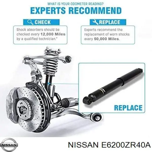 Купити E6200ZR40A Nissan/Infiniti Стійка амортизатора задня