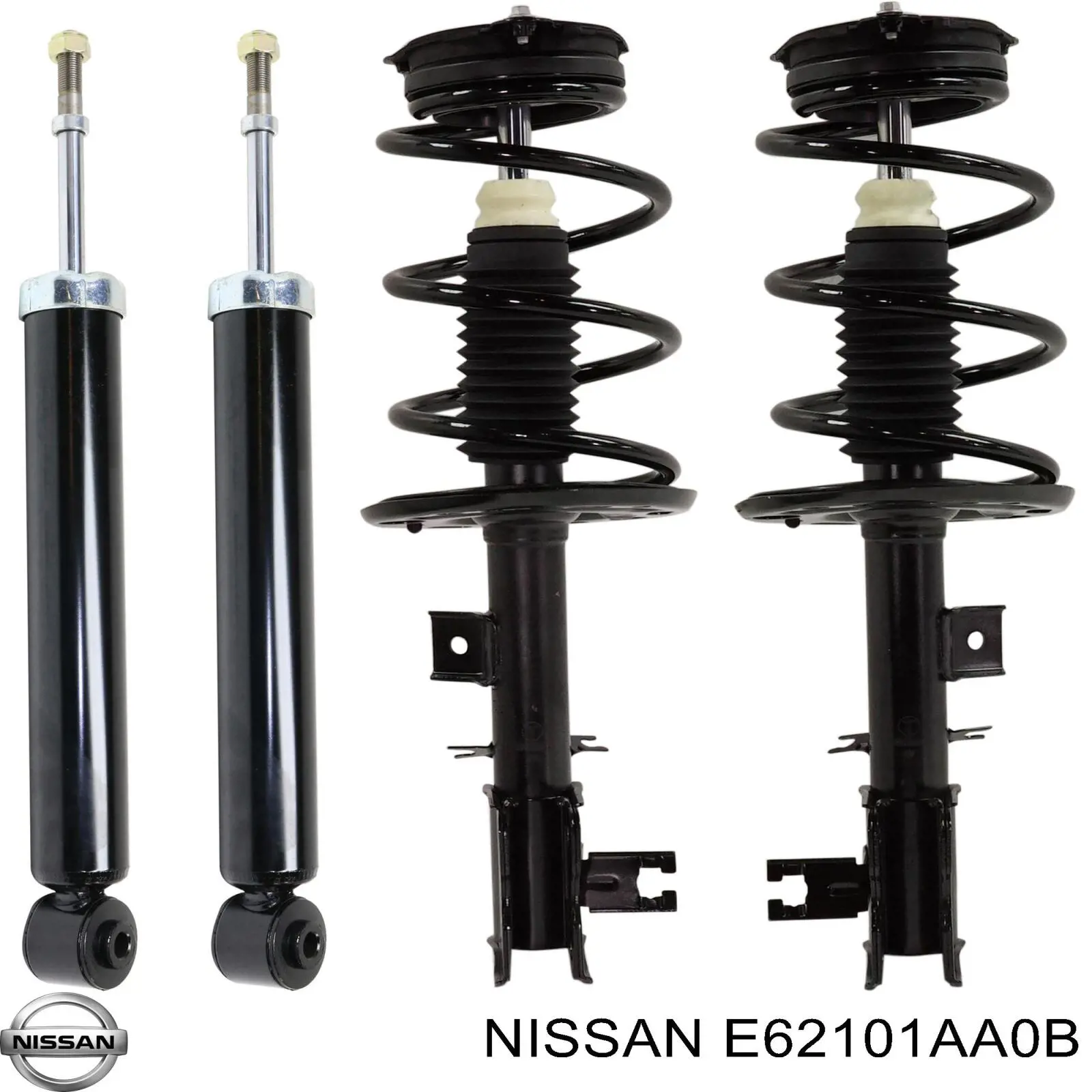 Купити E62101AA0B Nissan/Infiniti Стійка амортизатора задня